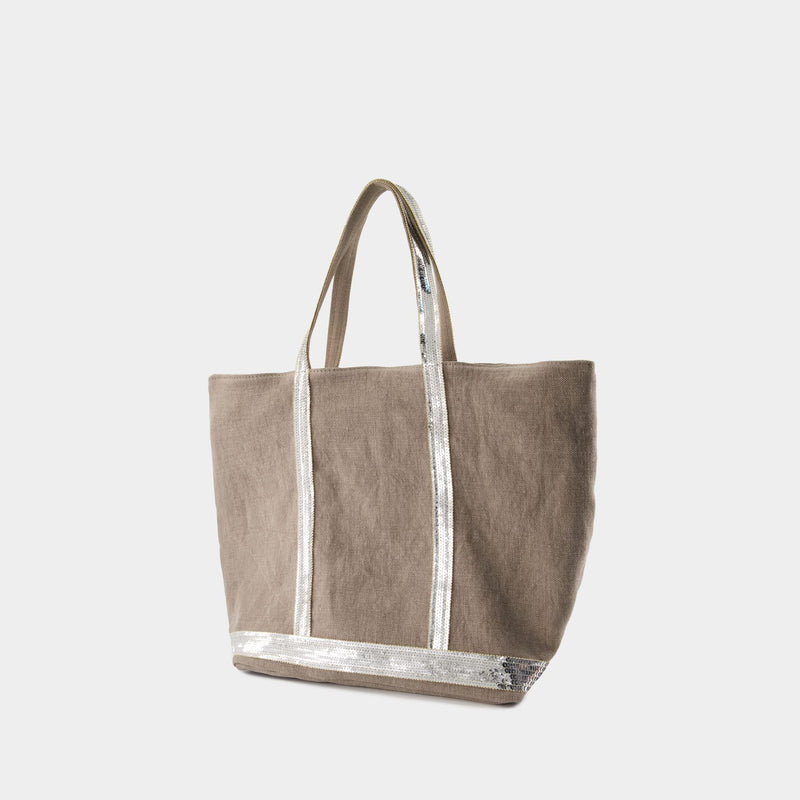 Cabas L Shopper Bag - Vanessa Bruno - Linen - Grey