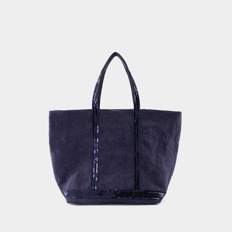 Cabas L Shopper Bag - Vanessa Bruno - Linen - Blue