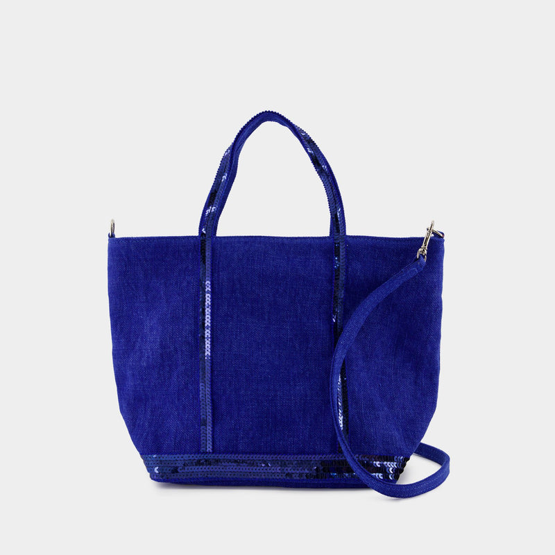 Cabas S Shopper Bag - Vanessa Bruno - Linen - Blue