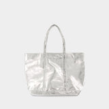 Cabas L Shopper Bag - Vanessa Bruno - Leather - Silver