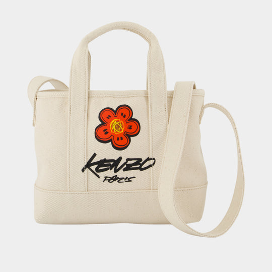 Tote Bag Small - Kenzo - Cotton - White
