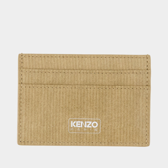 Card case - Kenzo - Leather - Beige