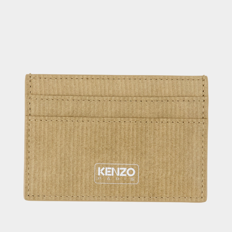 Card case - Kenzo - Leather - Beige