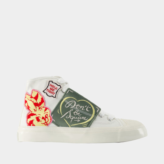 Hoshi High Top Vulcanized Sneakers - Kenzo - Cotton - Multicolor