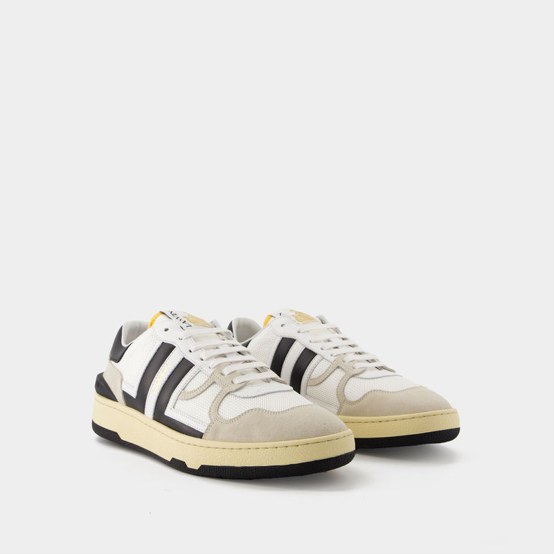 Clay Low Top Sneakers - Lanvin - Leather - White/Black