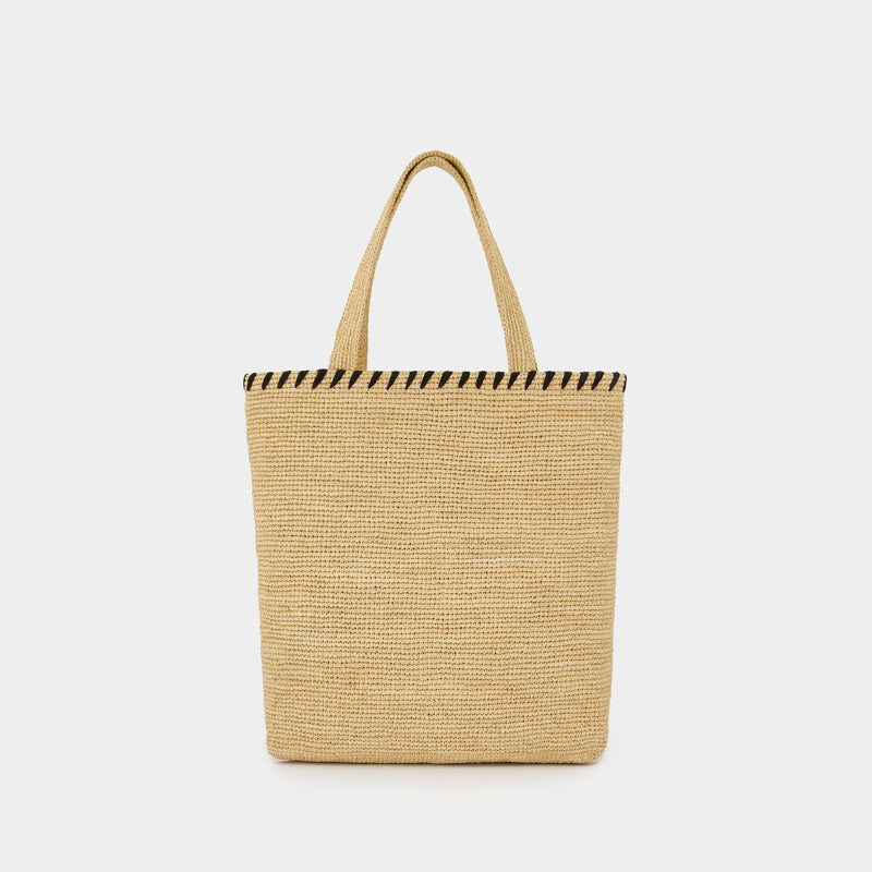 Shopper Bag - Lanvin - Wicker - Neutral