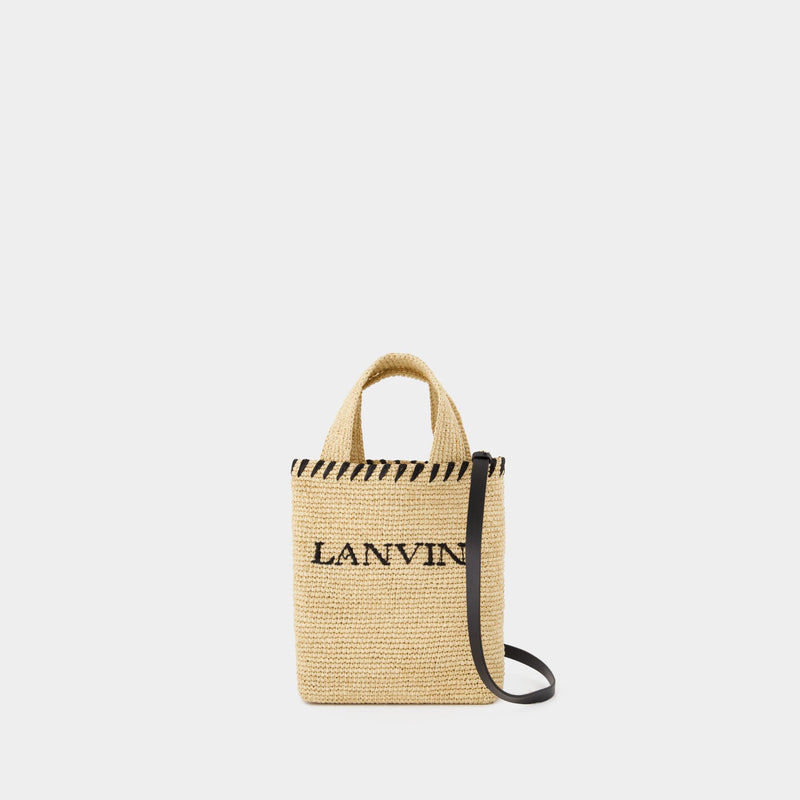 Shopper Bag - Lanvin - Wicker - Neutral