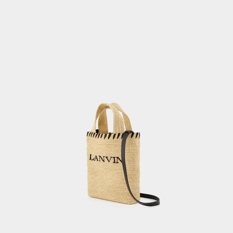 Shopper Bag - Lanvin - Wicker - Neutral