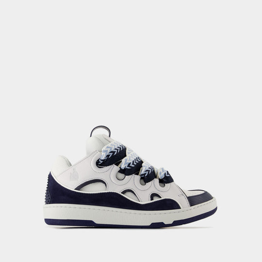 Curb Sneakers - Lanvin - Leather - White/Blue
