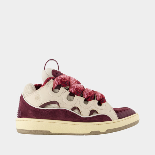 Curb sneakers - Lanvin - Synthetic - Beige/Bordeau