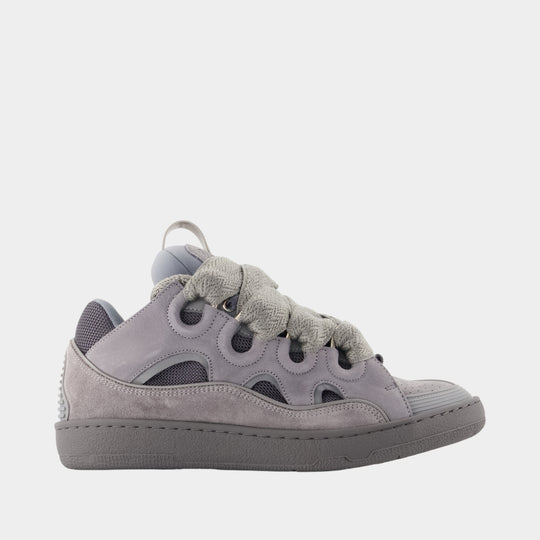 Curb Monocolor Sneakers - Lanvin - Leather - Grey