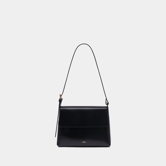 Virginie Flap Shoulder Bag - A.P.C. - Leather - Black