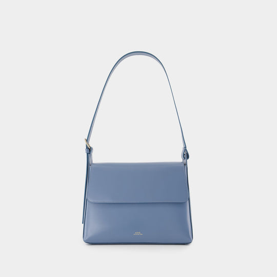 Virginie Flap Shoulder Bag - A.P.C. - Leather - Blue