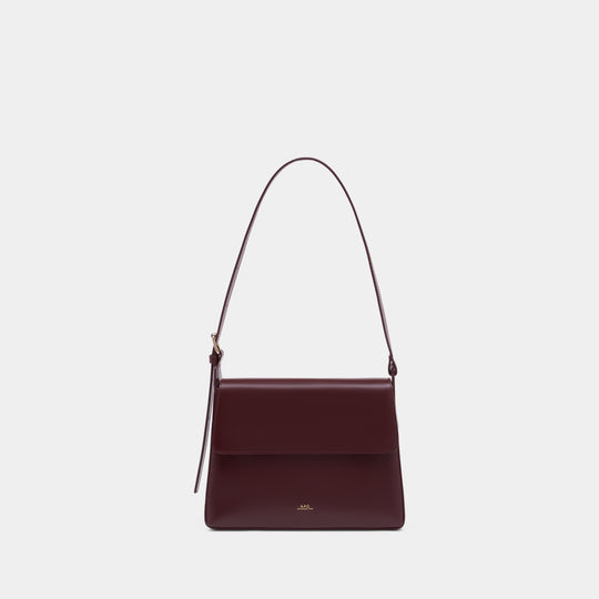 Virginie Flap Shoulder Bag - A.P.C. - Leather - Red