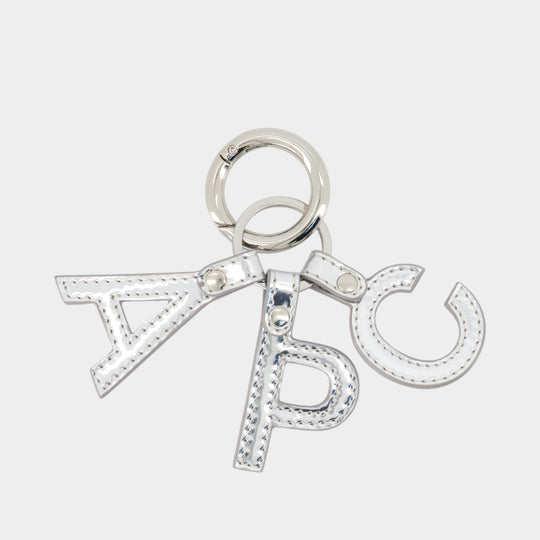 Lettres Keychain - A.P.C. - Synthetic - Silver