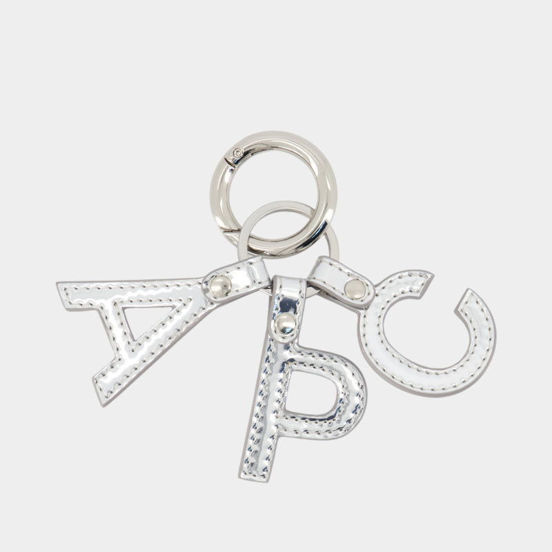 Lettres Keychain - A.P.C. - Synthetic - Silver