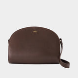 Demi Lune Crossbody - A.P.C. - Leather - Brown