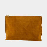 Le Neige Clou Clutch Bag - A.P.C. - Leather - Camel