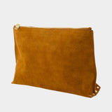 Le Neige Clou Clutch Bag - A.P.C. - Leather - Camel