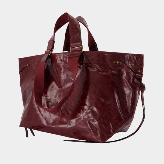 Wardy Tote Bag - Isabel Marant - Leather - Burgundy