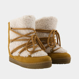 Nowles Gf Ankle Boots - Isabel Marant - Fur - White