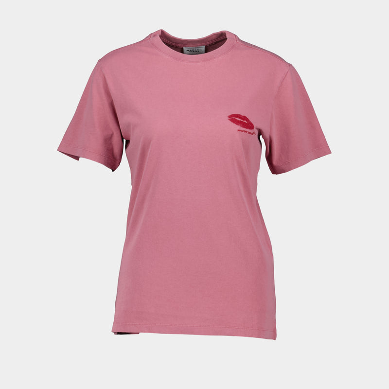 Zewel Gb T-Shirt - Isabel Marant - Cotton - Pink