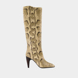 Jany High Boots - Isabel Marant - Leather - Beige