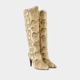 Jany High Boots - Isabel Marant - Leather - Beige