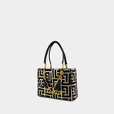 Small 1945 Soft Shopper Bag - Balmain - Cotton - Ivory/Black