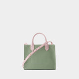 B-Army Small Shopper Bag - Balmain - Canvas - Green/Pink/Yellow