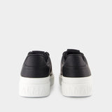 B-Court Sneakers - Balmain - Leather - Black/White