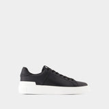 B-Court Sneakers - Balmain - Leather - Black/White