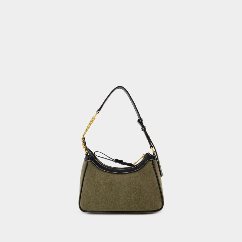 B-Army Shoulder Bag - Balmain - Canvas - Khaki/Black