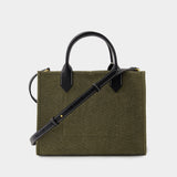 B-Army Small Shopper Bag - Balmain - Canvas - Khaki/Black
