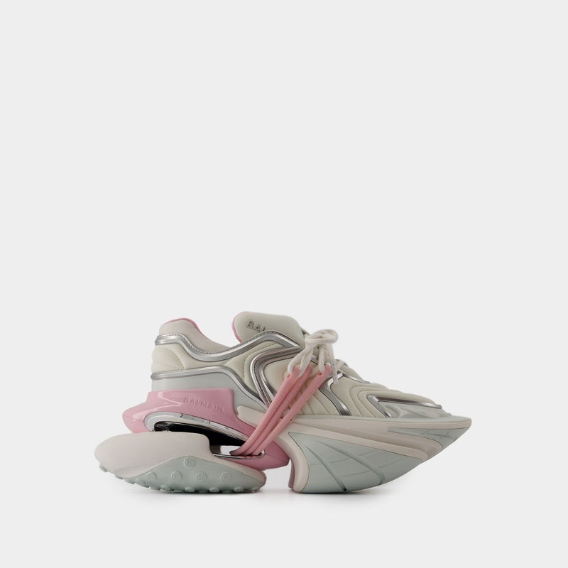 Unicorn Wave Sneakers - Balmain - Leather - White/Pink