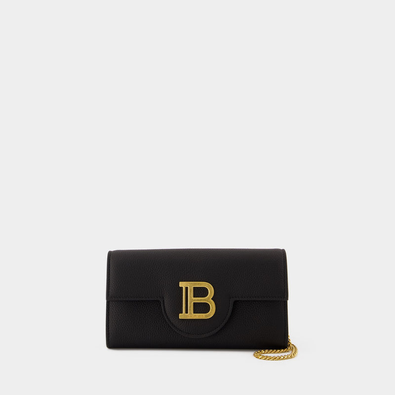 B-Buzz Wallet On Chain - Balmain - Leather - Black