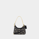 B-Army Shoulder Bag - Balmain - Cotton - Ivory/Black