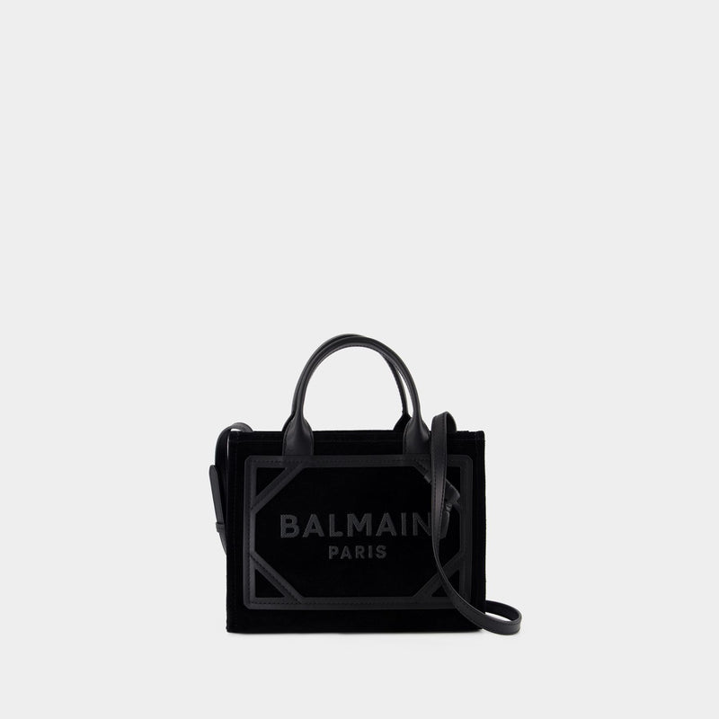 B-Army Small Shopper Bag - Balmain - Leather - Black