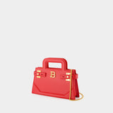 B-Buzz Small Top Handle Purse - Balmain - Leather - Red