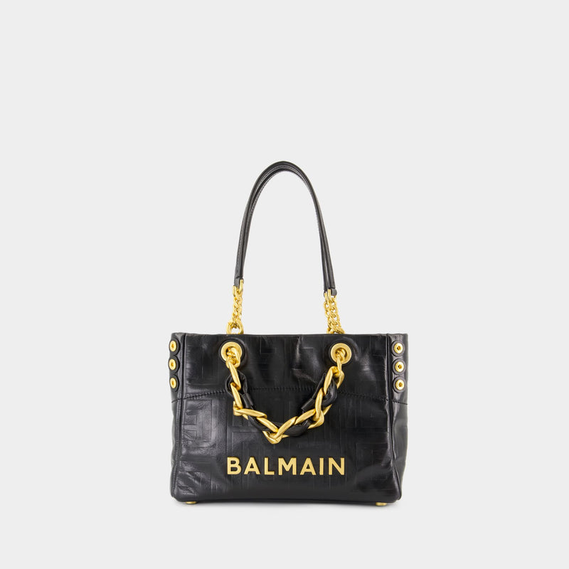 1945 Soft Small Shoulder Bag - Balmain - Leather - Black