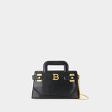 B-Buzz Small Top Handle Crossbody - Balmain - Leather - Black