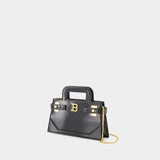 B-Buzz Small Top Handle Crossbody - Balmain - Leather - Black