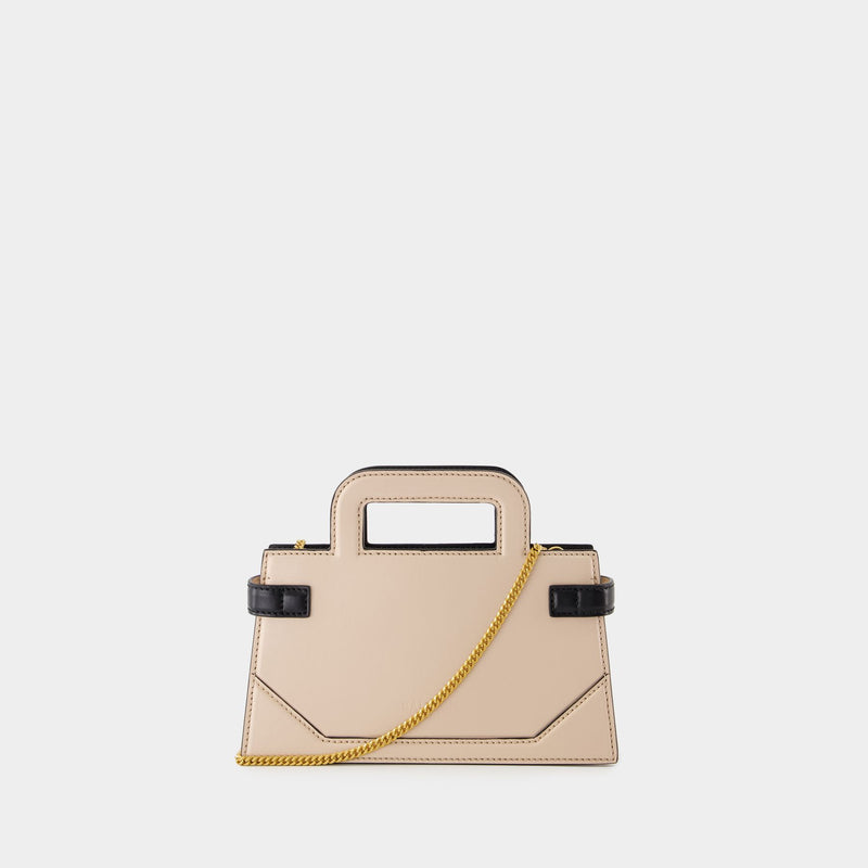 B-Buzz Small Top Handle Crossbody - Balmain - Leather - Neutral