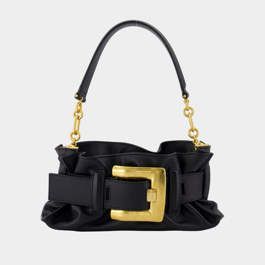 Anthem Mini Shoulder Bag - Balmain - Leather - Black