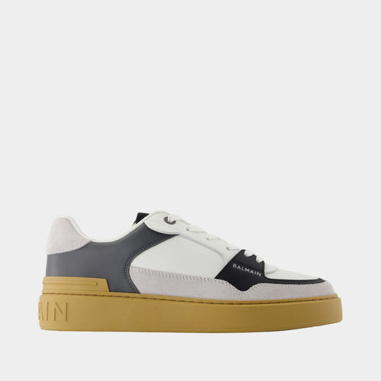 B-Court Flip Sneakers - Balmain - Leather - Grey