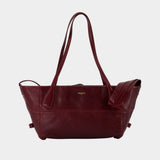 Track Zip Small Shoulder Bag - Balmain - Leather - Purple
