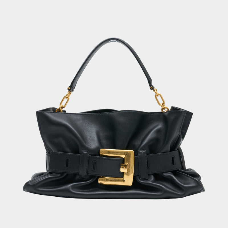 Anthem Medium Shoulder Bag - Balmain - Leather - Black