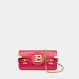 B-Buzz 23 Shoulder Bag - Balmain - Leather - Pink