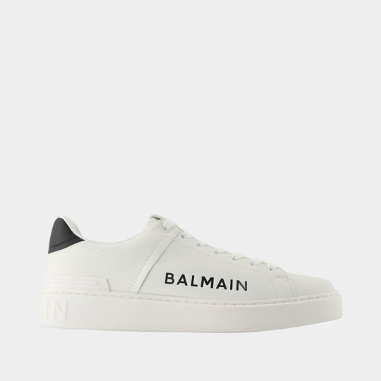 B-Court Sneakers - Balmain - Leather - White