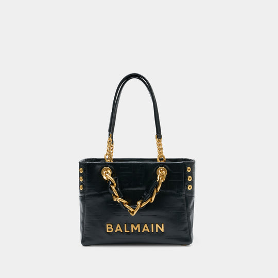1945 Small Shopper Bag - Balmain - Leather - Black
